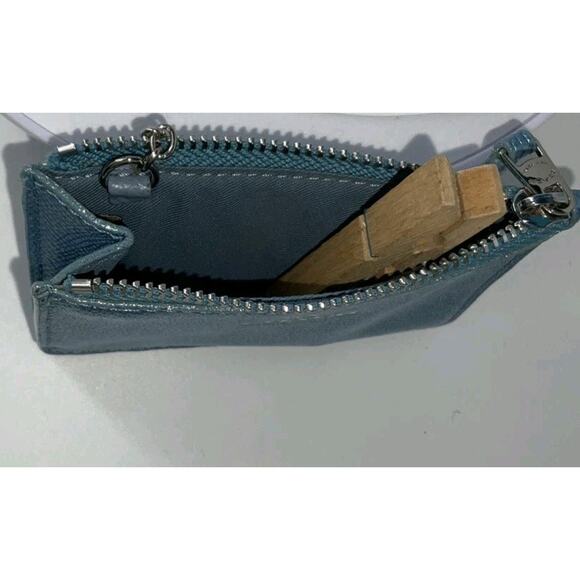 COACH Pebble Leather Mini Skinny Id Case/Card Key Metallic - Picture 3 of 5